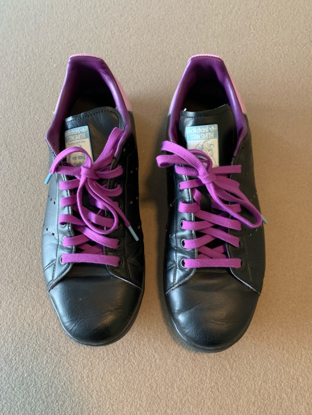 Adidas x Disney Stan Smith The Little Mermaid Ursula Black Leather Sneakers- 11